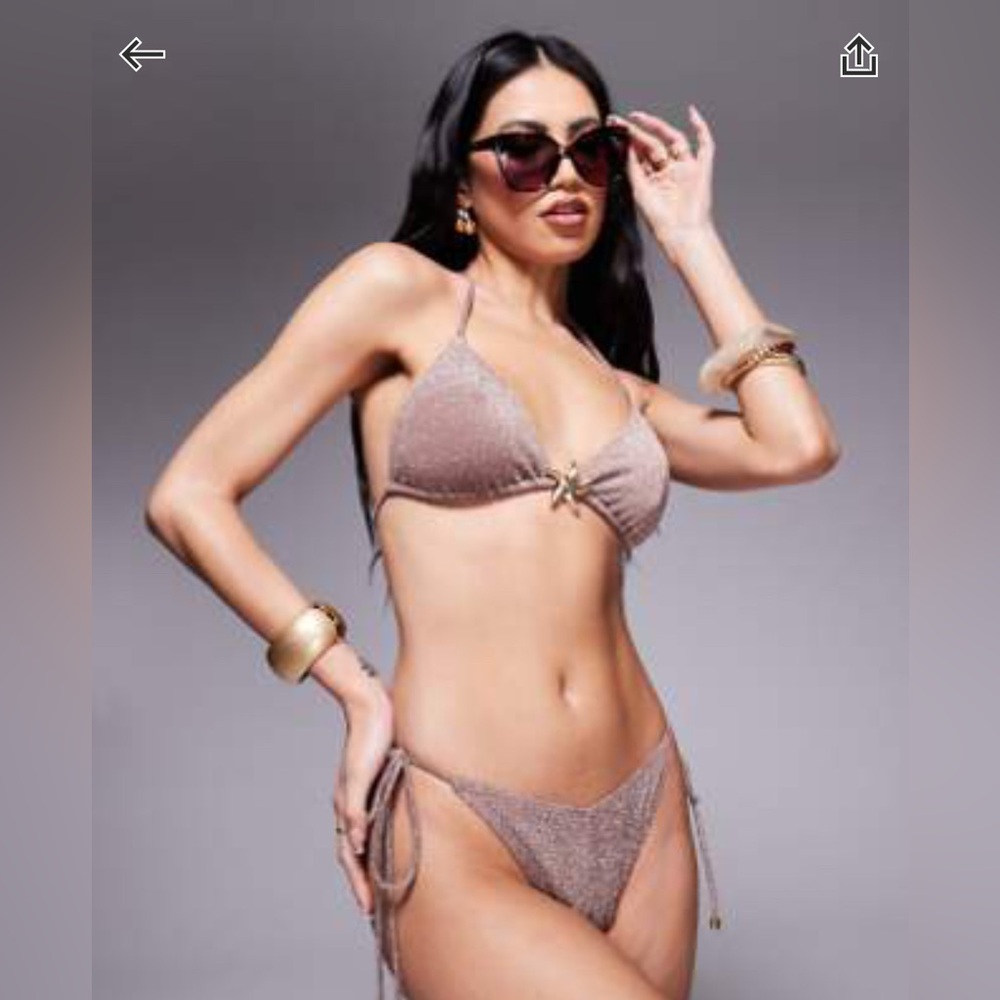 Never worn Shimmering Bikini with Starfish Accent